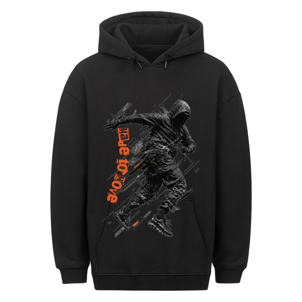 Oversized Streetwear Hoodie mit Taschendruck Motion Dept