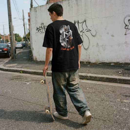 Motion Dept Oversized T-Shirt | Black Streetwear Tee