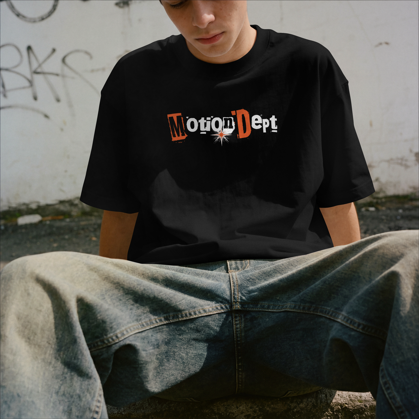 Motion Dept Oversized T-Shirt | Black Streetwear Tee
