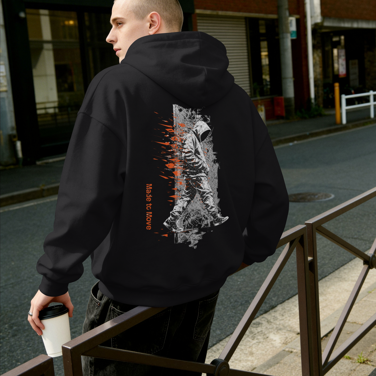 Oversized Dynamic Graphic Hoodie